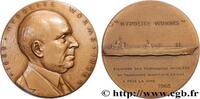 FRANKREICH Médaille, Hippolyte Worms MER ET MARINE : PAQUEBOTS, NAVIRES, BATEAUX Monnaie de Paris 1968 (80,5mm, 296,29g, 12h) -