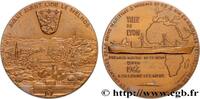 FRANKREICH Médaille, Worms & Cie, Nouvelle compagnie havraise MER ET MARINE : PAQUEBOTS, NAVIRES, BATEAUX Monnaie de Paris 1966 (80,5mm, 281,26g, 12h) -