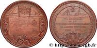 FRANKREICH Médaille, 25e anniversaire de la compagnie Dampski MER ET MARINE : PAQUEBOTS, NAVIRES, BATEAUX 1891 (69,5mm, 140,68g, 12h) -