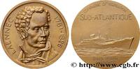 FRANKREICH Médaille, Paquebot Laënnec MER ET MARINE : PAQUEBOTS, NAVIRES, BATEAUX 1952 (49mm, 64,38g, 12h) -