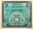 FRANKREICH 2 Francs DRAPEAU FRANKREICH 2 Francs DRAPEAU 1944 fST -