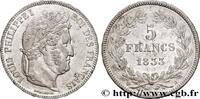 FRANKREICH 5 francs IIe type Domard LUDWIG PHILIPP I La Rochelle 1833 (37mm, 25,07g, 6h) -