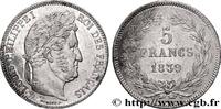 FRANKREICH 5 francs IIe type Domard LUDWIG PHILIPP I Bordeaux 1839 (37mm, 25,04g, h) -