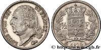 FRANKREICH 1/2 franc Louis XVIII LUDWIG XVIII Paris 1824 (18mm, 2,41g, 6h) -