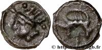 FRANKREICH Potin au sanglier enseigne GALLIEN - BELGICA - LEUCI (Region die Toul) c. 60-40 AC. (17,5mm, 2,56g, 4h) -