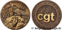 FRANKREICH Médaille, 100e anniversaire du Syndicat ouvrier de ASSOCIATIONS PROFESSIONNELLES - SYNDICATS Monnaie de Paris 1999 (82,5mm, 415,17g, 12h) -