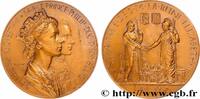 FRANKREICH Médaille, Visite de la reine Elizabeth II à Paris GRANDE-BRETAGNE - ÉLISABETH II Monnaie de Paris 1957 (71,5mm, 171,69g, 12h) -
