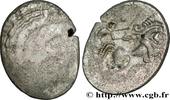 FRANKREICH Statère de billon, classe VIII au profil barbu REDONES (Region die Rennes) c. 80-50 AC. (25mm, 4,29g, 11h) -