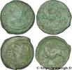 FRANKREICH Lot de 2 bronze PIXTILOS classe II à la louve et a GALLIEN - CARNUTES (Region die Beauce) Chartres (28) c. 40-30 AC. (35mm, g, h) -