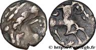 Denier au cervidé et au caducée, tête à GALLIA - ALLOBROGES (Area of the Dauphiny) Ier siècle avant J.-C. (14mm, 2,21g,