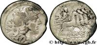 THE REPUBLIC (280 BC to 27 BC) Denier ANTESTIA 136 AC. (19,5mm, 3,56g, 6h )