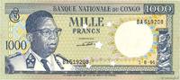 DEMOKRATISCHE REPUBLIK KONGO 1000 Francs Annulé DEMOKRATISCHE REPUBLIK KONGO 1000 Francs Annulé 1964 fST -