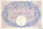 FRANKREICH 50 Francs BLEU ET ROSE FRANKREICH 50 Francs BLEU ET ROSE 1914 SS -