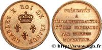 FRANKREICH Essai de virole au module de 2 francs par Moreau KARL X Paris 1824 (27mm, 8,51g, 6h) -
