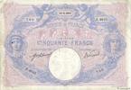 FRANKREICH 50 Francs BLEU ET ROSE FRANKREICH 50 Francs BLEU ET ROSE 1913 fSS -