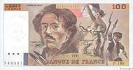 FRANKREICH 100 Francs DELACROIX imprimé en continu FRANKREICH 100 Francs DELACROIX imprimé en continu 1990 ST -