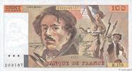 FRANKREICH 100 Francs DELACROIX imprimé en continu FRANKREICH 100 Francs DELACROIX imprimé en continu 1991 fST+ -
