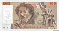 FRANKREICH 100 Francs DELACROIX imprimé en continu FRANKREICH 100 Francs DELACROIX imprimé en continu 1993 fST+ -