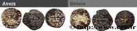 Lot de trois monnaies de billon PHILIPPE IV ET PHILIPPE VI n.d. (mm, 3,09g, 12h )