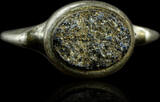 Roman silver ring set with glass paste.