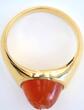 Roman Intaglio On Carnelian : Pantheistic Goddess set on a gold ring