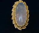 Vintage 18k Gold Ring With Rose Quartz