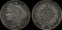 France 5 francs 1851 Monnaie FRANCE - 5 Francs Cérès - 1851 A - PARIS SS 80,00 EUR  zzgl. 11,00 EUR Versand