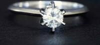 0.3 Carat Diamond Solitaire White Gold Ring