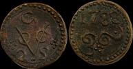 Pays bas  Dutch East India Company - Ceylon - 2 Stuiver - 1788 SS