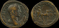 Italie SEVERUS ALEXANDER. Sestertius. Rome, 229 AD  - QUADRIGA Sestertius 229 