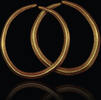  Pair Of Gold Penannular Earrings. Bronze Age.   