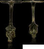 Italie  Beautiful Roman bronze oinochoe handle decorated with a child Ba... 580,00 EUR  zzgl. 20,00 EUR Versand