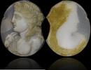   Cameo decorated with a bust of Apollo / Dionysus wearing the nebride.  680,00 EUR  zzgl. 20,00 EUR Versand