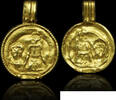 Italie  Roman gold bulla medallion.