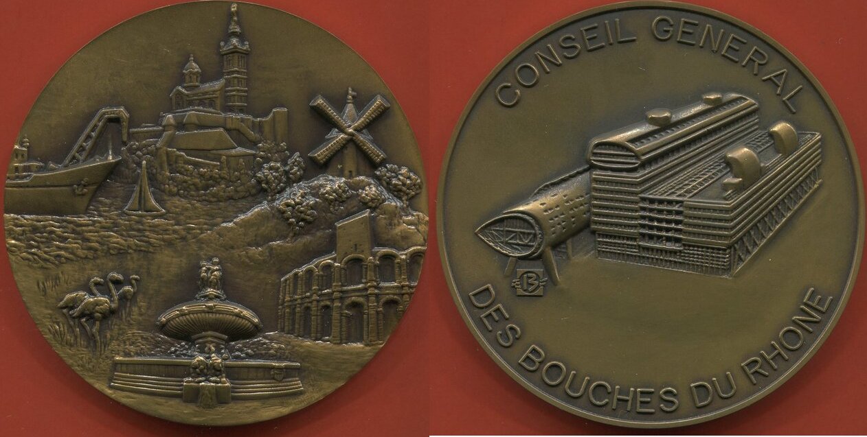 Médaille Bronze – Conseil Général Des Bouches-du-Rhône – Commission Des Sports