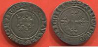 Französische Königliche Münzen GROS CHARLES VI 1380-1422 DIT FLORETTE 2e ÉMISSION ATELIER LYON (TREFFLE EN FIN DE LÉGENDE) DU 21 OCTOBRE 1417 POIDS 3.10g ÉTAT TT -