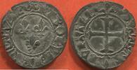 Französische Königliche Münzen DOUBLE TOURNOIS CHARLES VI 1380-1422 A L'O RONDS 2e ÉMISSION (11 SEPTEMBRE 1389) POIDS 0.97g ETAT TB/TTB / N° CATALOGUE : DUP393A -