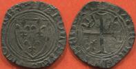 Französische Königliche Münzen MONNAYAGE DU DUC DE BOURGOGNE AU NOM DU ROI CHARLES VI 1380-1422 FLORETTE 4e ÉMISSION (MARS-JUILLET 1419) ANNELET ENTRE LES LIS -