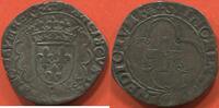 Französische Königliche Münzen DOUZAIN A LA CROISETTE FRANCOIS 1er 1515-1547 1e TYPE, ATELIER D ET TRÈFLE LYON . A/ FRANCISCV DG FRANCORVM REX F, ÉCU DE FRANCE COURONNE, DANS UN P -