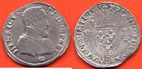 Französische Königliche Münzen TESTON HENRI II 1547-1559 ARGENT A/,HENRICUS,II,D,G,FRANCOR,REX VARIETE BUSTE A DROITE DU ROI, CUIRASSE, LA TETE NUE R/ XPS ECT ECU D -