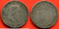 Französische Königliche Münzen TESTON HENRI II 1547-1559 FRAPPE AU MOULIN DE PARIS, 2e TYPE ND A/HENRICVS II D G FRANCOR REX TETE LAUREE DU ROI A DROITE R/ CHRS VIN -