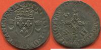 Französische Königliche Münzen DOUZAIN AUX CROISSANTS HENRI II 1547-1559 1550 POINT 18e ATELIER PARIS A/ HENRICVS 2 DEI G FRANCOR REX, ÉCU DE FRANCE COURONNÉ, ACCOSTÉ DE DEUX CROIS -