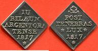 Ausländische Münzen THALER ALLEMAGNE ALSACE STRASBOURG SOUS LOUIS XVIII KLIPPE 1/14eme DE SUR FLAN CARRE. COMMEMORATION DU TRICENTENAIRE DE LA SECURALISAT -