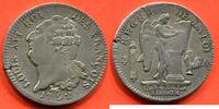 Französische Königliche Münzen 1792 ECU CONSTITUTION 1791- DE 6 LIVRES TYPE FRANCOIS 1792 A ATELIER PARIS POIDS 29.47g INFIME STRIE ET CASSURE DE FLAN A 8H * / N° CATA -