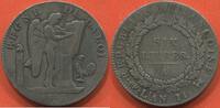 Französische Königliche Münzen 6 LIVRES CONVENTION 1792-1795 ÉCU DE RÉPUBLIQUE FRANCOISE 1793 A ATELIER PARIS POIDS 29.43g ETAT TB / N° CATALOGUE : G058 -