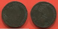 Französische Königliche Münzen 1715 LIARD LOUIS XIV 1643- DE FRANCE AU BUSTE JUVÉNILE DEUXIÈME TYPE 1657 VARIÉTÉ AU DEUX BUSTES RARETÉ R4 POIDS 3.09g MÉTAL CUIVRE PUR / -