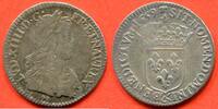 Französische Königliche Münzen 1/12 ECU LOUIS XIV 1643-1715 A LA MECHE LONGUE 1659 & ATELIER AIX POIDS 2.28g * / N° CATALOGUE : G112 -