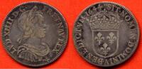 Französische Königliche Münzen ECU LOUIS XIV 1643-1715 QUART ECU A LA MECHE COURTE METAL ARGENT ANNEE 1644 A ATELIER PARIS * / N° CATALOGUE : G139 -