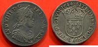 Französische Königliche Münzen QUART D’ÉCU LOUIS XIV 1643-1715 A LA MÈCHE COURTE 1644 A POINT ATELIER PARIS POIDS 6.70g / N° CATALOGUE : G139 -