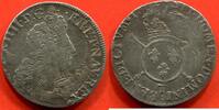 Französische Königliche Münzen ECU LOUIS XIV 1643-1715 QUART ECU AUX INSIGNES REFORMATION METAL ARGENT ANNEE 1702 T ATELIER NANTES POIDS 6.57g / N° CATALOGUE : G15 -